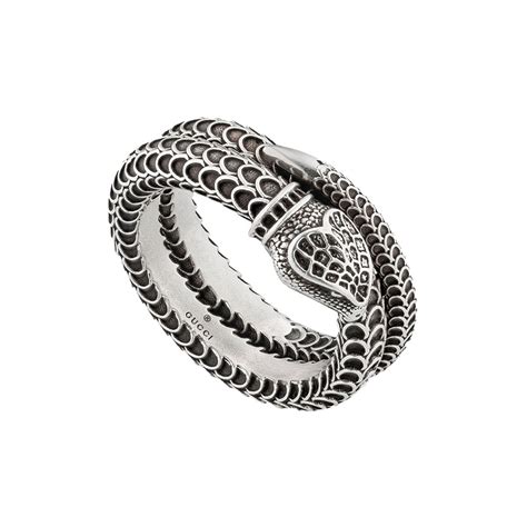 gucci ring interlocking g silver|gucci garden snake ring.